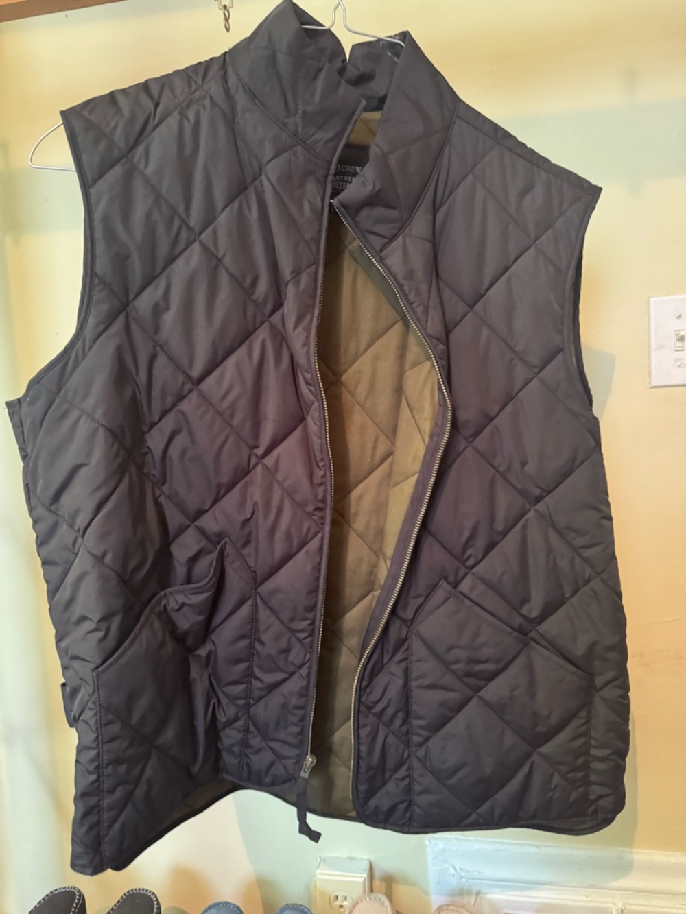J Crew Quilted Zip-Front Vest